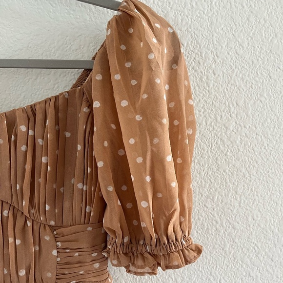 ABERCROMBIE & FITCH | Emerson Poplin Puff Sleeve Polka Dot Mini Dress | Size XS - Picture 5 of 9